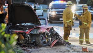 Imagen del accidente de tráfico de Paul Walker