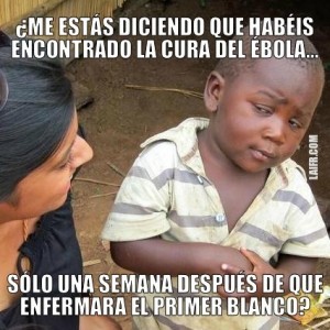 El ébola es cosa de negros. MEME